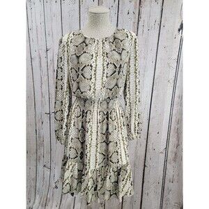 CLD Women's Medium J.Crew Cinched-Waist Snakeskin Glendale Dress M0582 EUC!